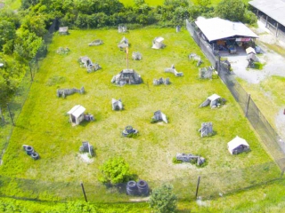Paintball Outdoor: Blick aus der Luft auf das Szenario - Outdoorfeld - Teil 13
